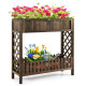 2-Tier Elevated Wood Planter Box Raised Garden Bed