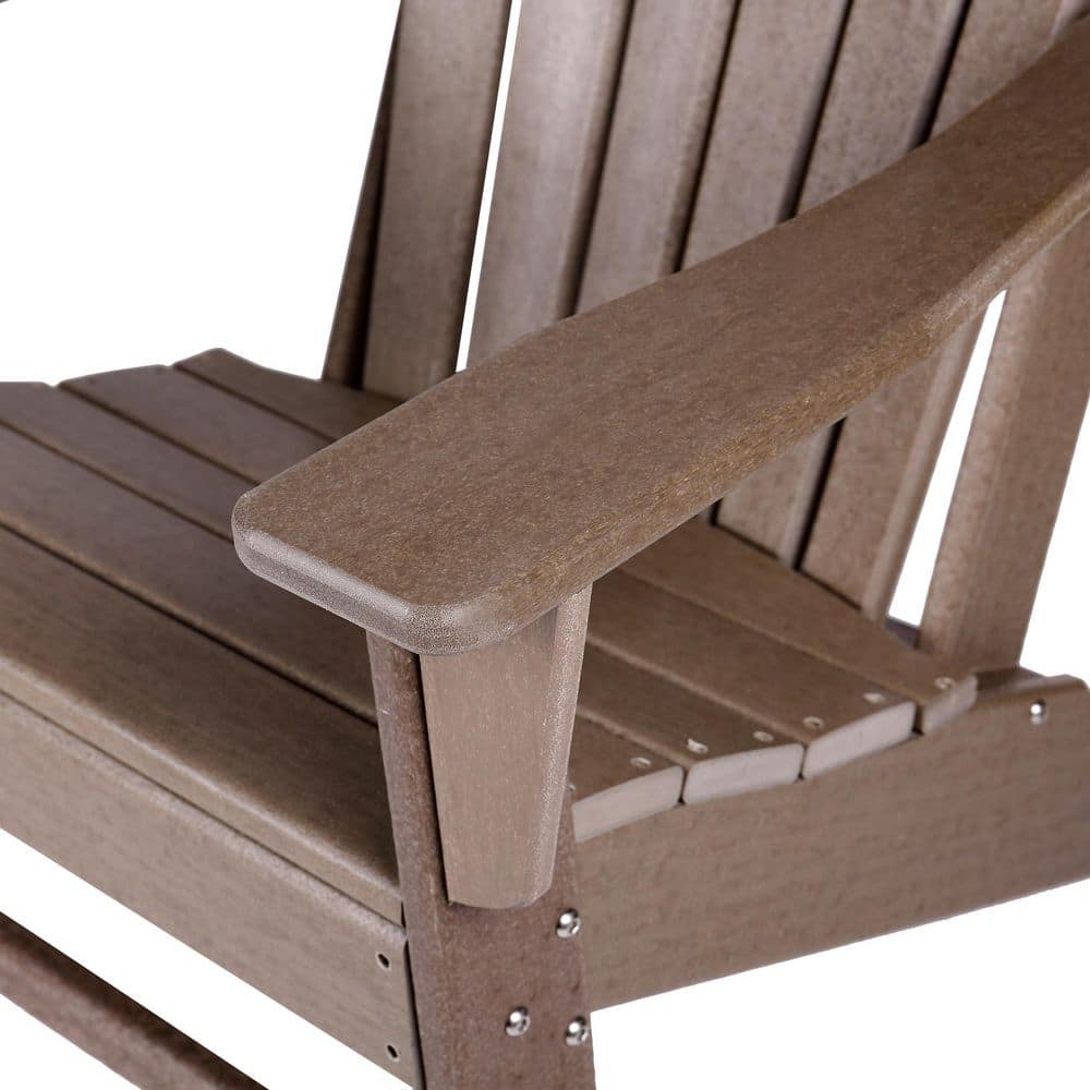 Teak Plastic Outdoor Patio Adirondack Chair