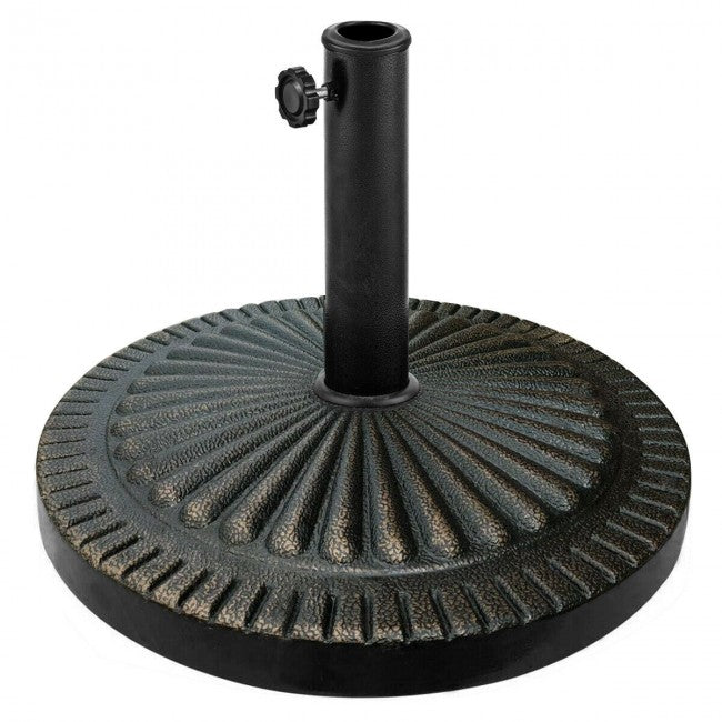 SUGIFT 31.5 lbs Market Heavy-Duty Outdoor Stand Bronze Umbrella Base