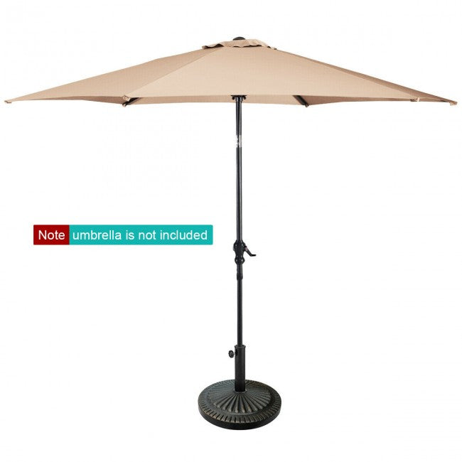 SUGIFT 31.5 lbs Market Heavy-Duty Outdoor Stand Bronze Umbrella Base