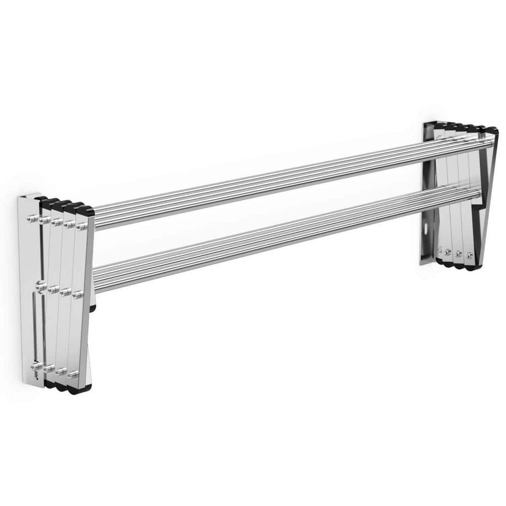 Wall Mounted Expandable Bathroom Shelf Towel Rack