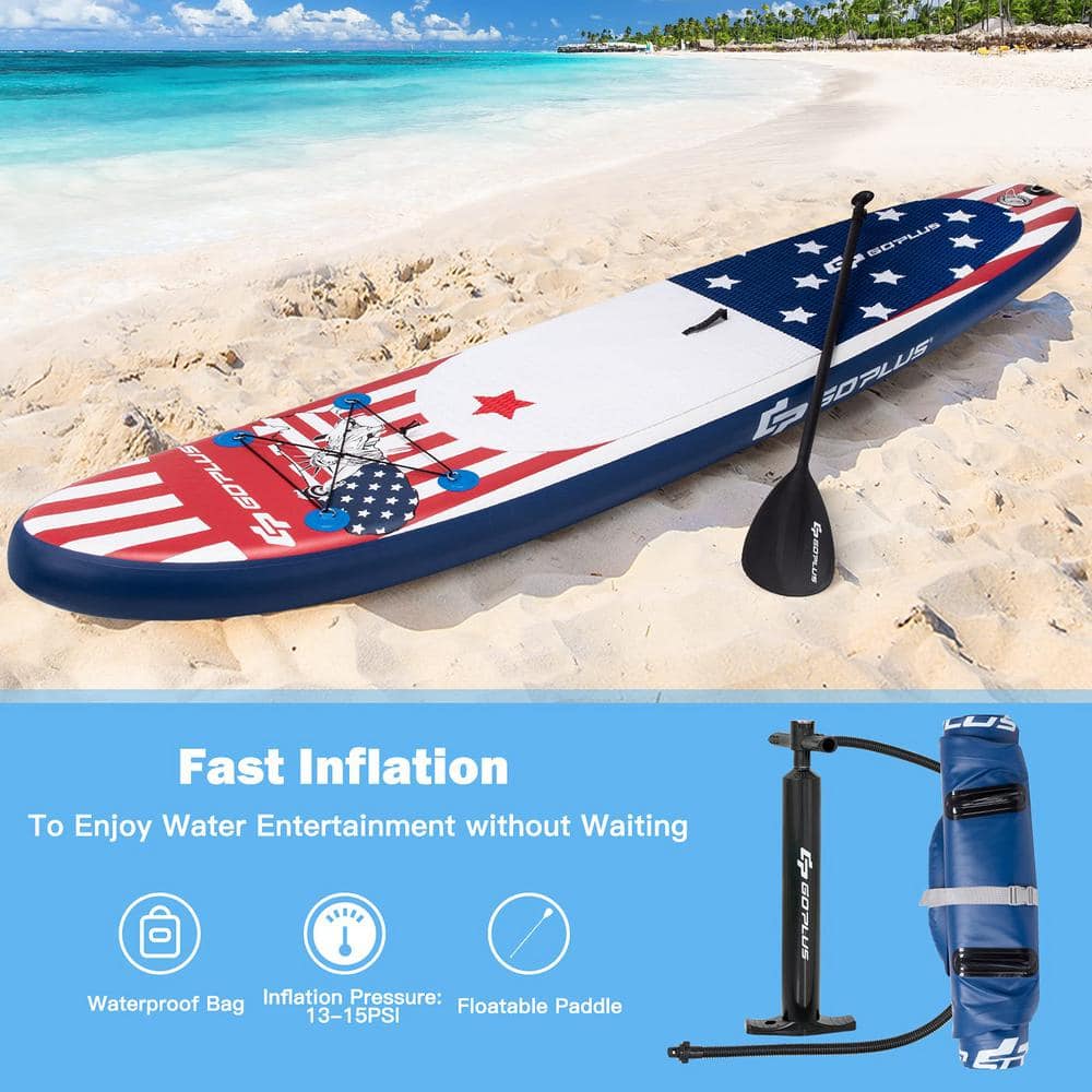 11 ft. Inflatable Stand Up Paddle Board with Carry Backpack and Pump