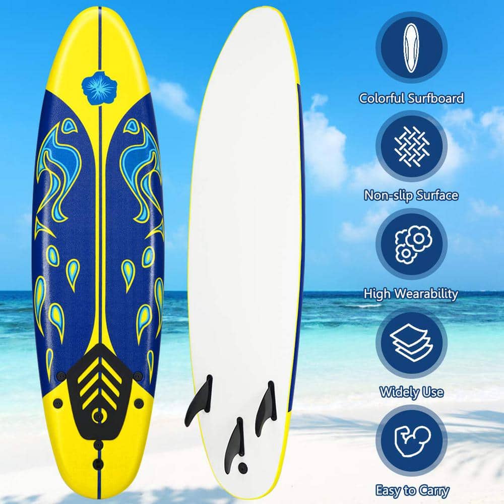 6 ft. Stand-Up Slurry Board Water Surfing Skateboard