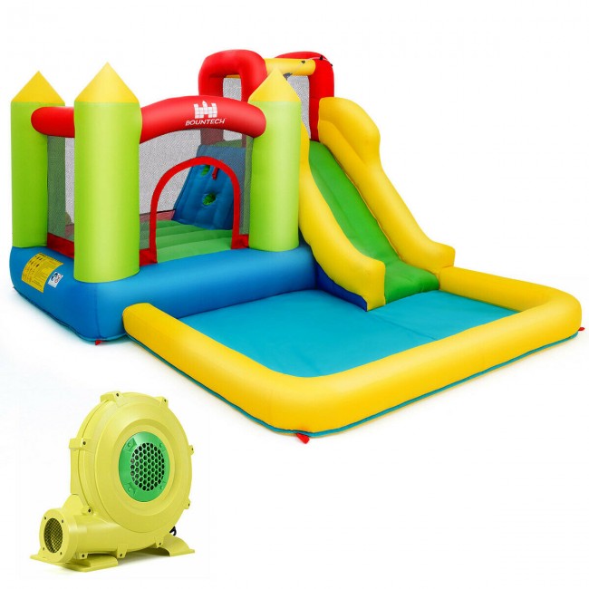 SUGIFT Inflatable Bounce House,Outdoor Inflatable Kid Castle with 480W Air Blower