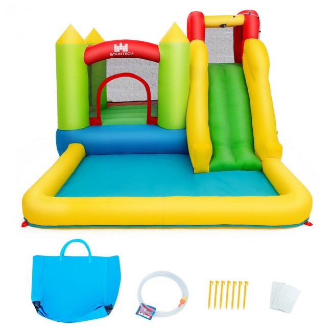 SUGIFT Inflatable Bounce House,Outdoor Inflatable Kid Castle with 480W Air Blower